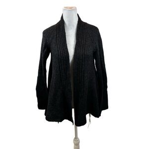 Ladies Stile Benetton Brand Wool Blend Open Front Cardigan‎ Grey Size Small